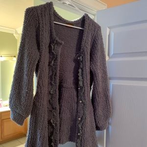 Gray button down sweater